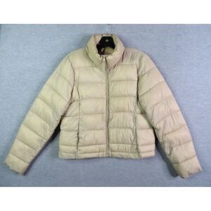 Love Tree Womens Coat Medium Brown Long Sleeve Quilted Puffer Ultra Light Classi